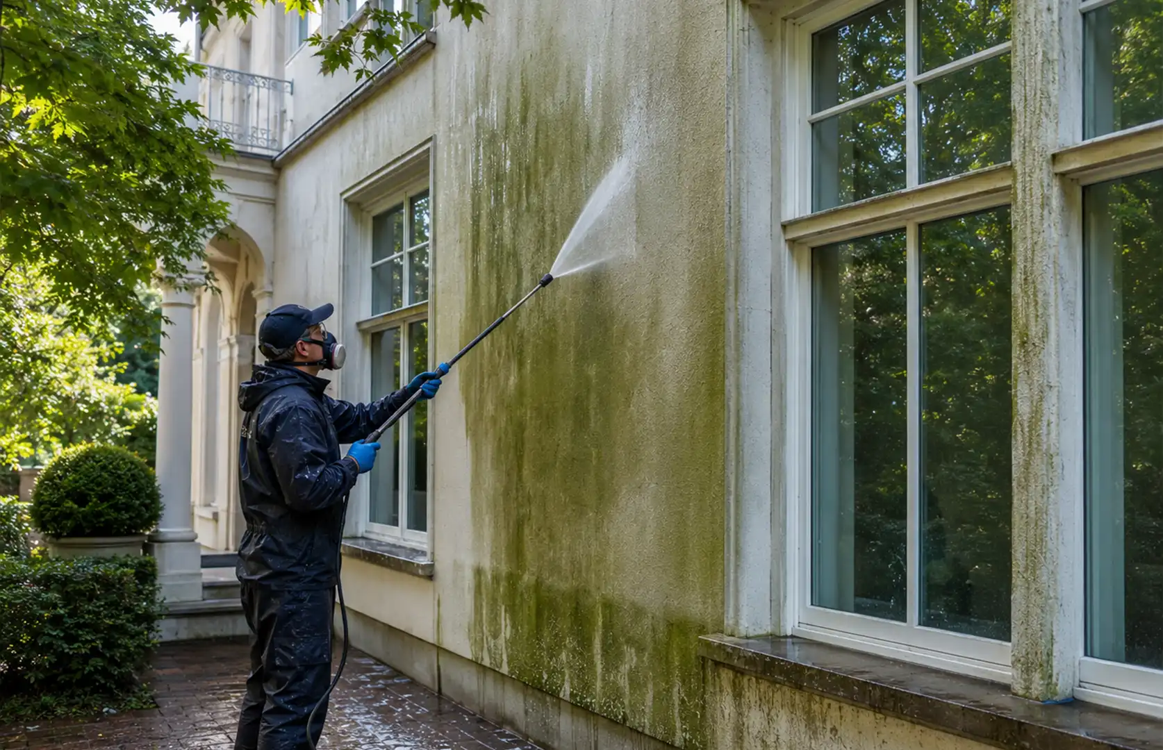 Chemische Reinigung mit Biozidmitteln
