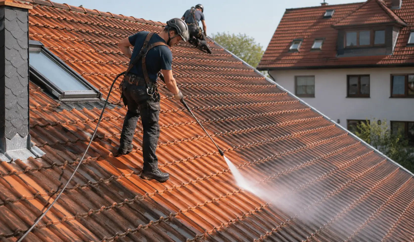 Schonende Reinigung – Dachreinigung Wiesbaden